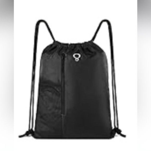 BeeGreen Black Drawstring Backpack - Picture 1 of 6